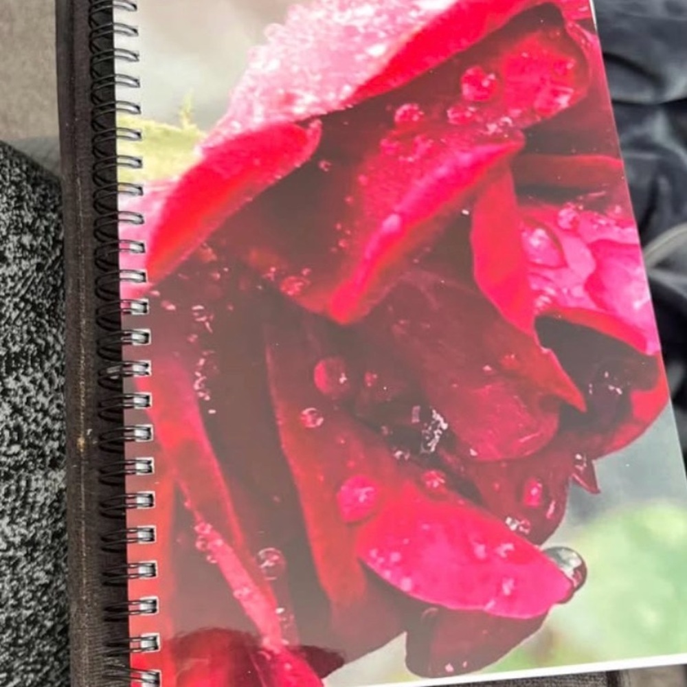 Amazon Red Floral Spiral Notebook